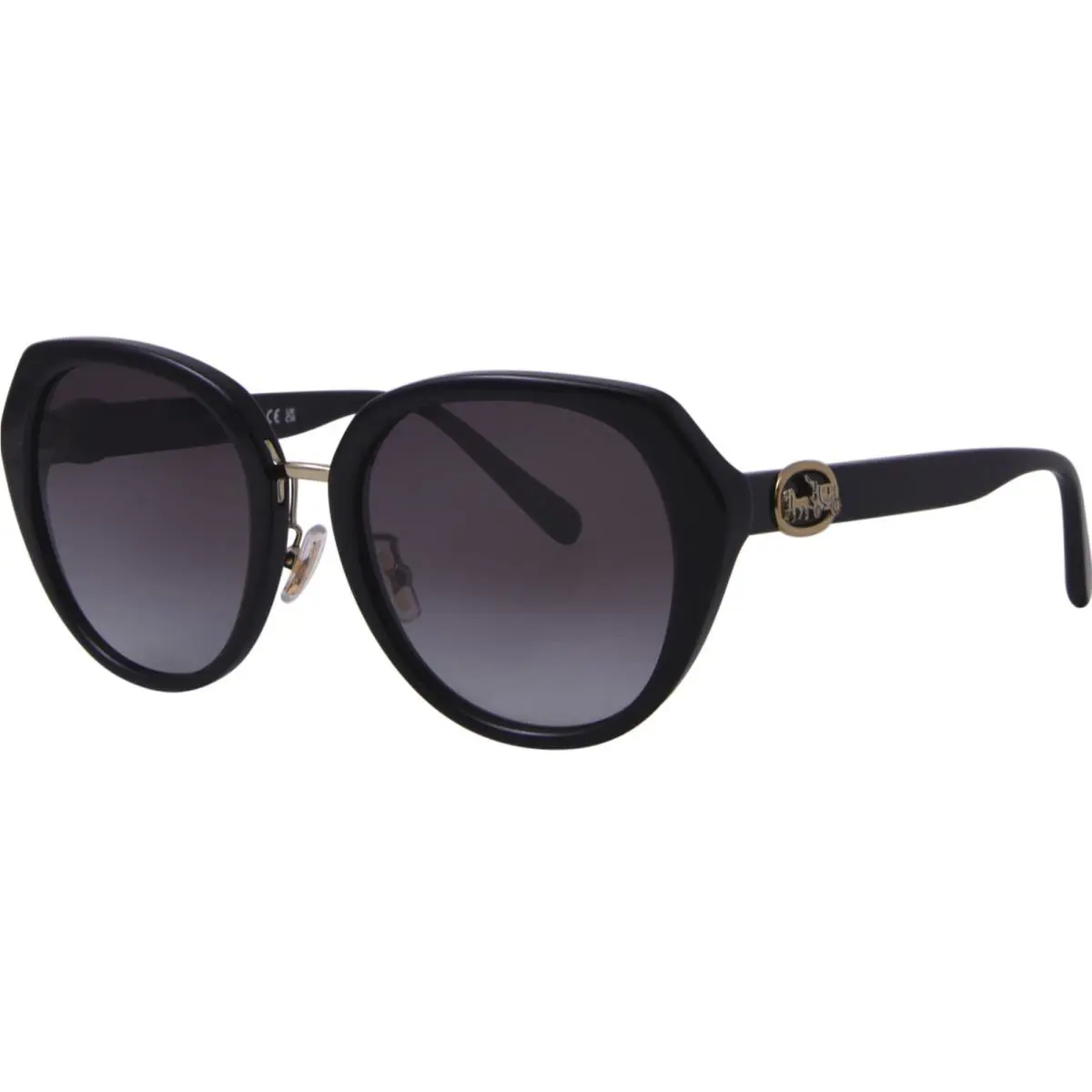 Coach C6189 HC8331 50028G Sunglasses Women`s Black/light Grey Gradient 55mm