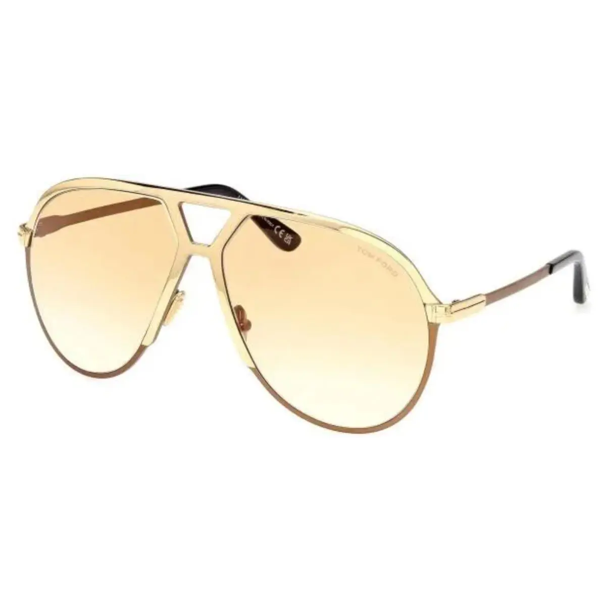 Tom Ford Xavier Aviator Sunglasses TF 1060 30F 64-14 Gold Frame Brown Lenses