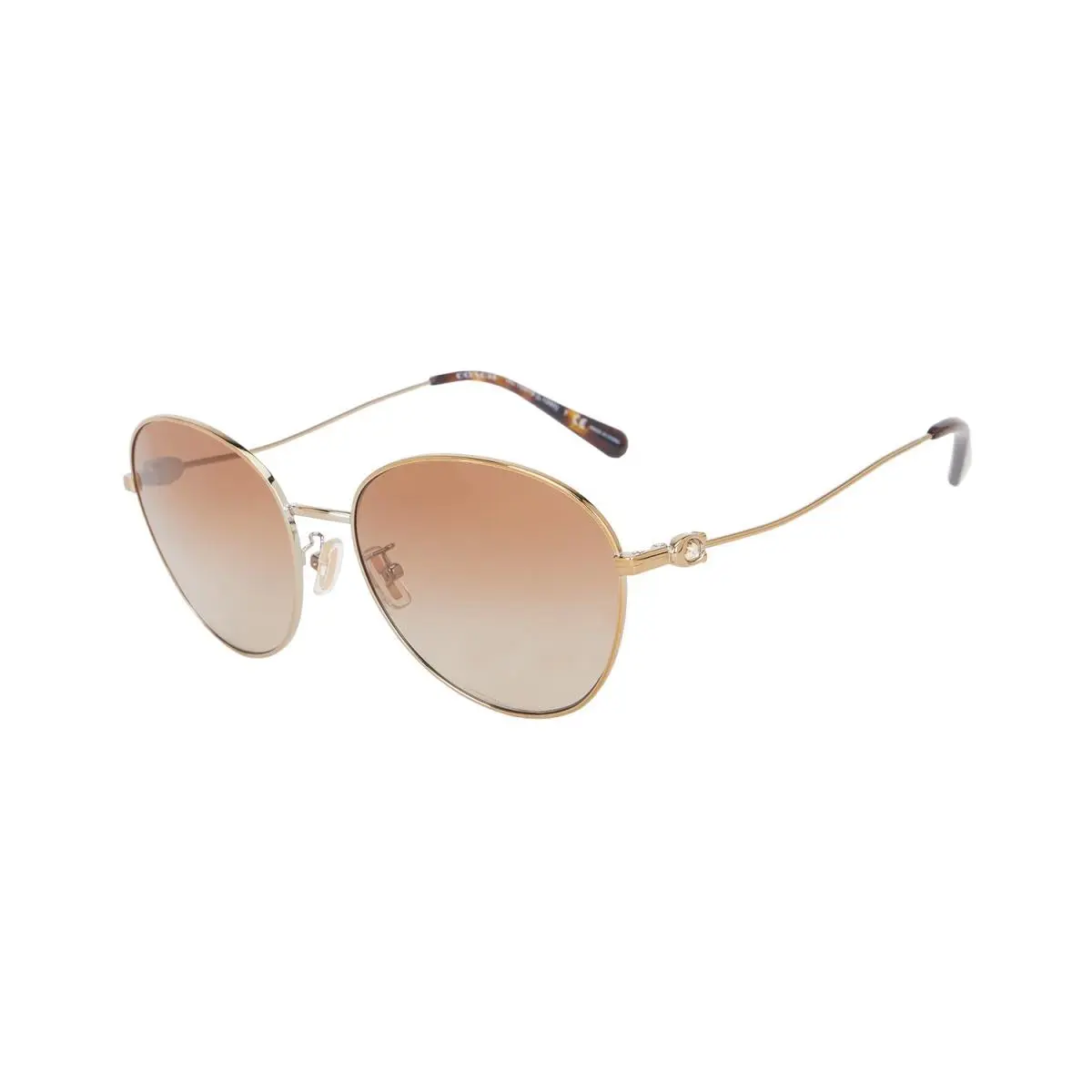 Ultra Modern Coach Women`s Sunglasses HC7097B 900513 Light Gold Brown