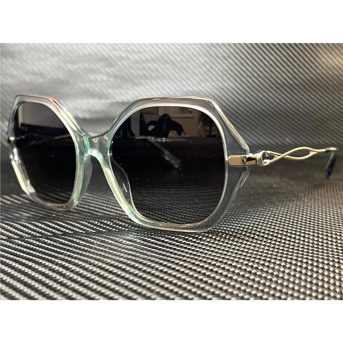 Coach HC8315 56424L Blue Round 57 mm Women`s Sunglasses