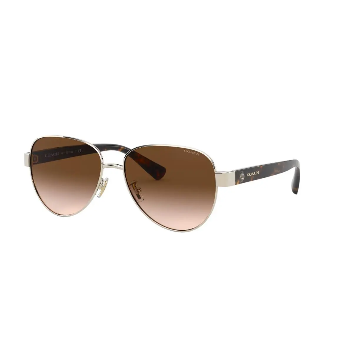 Coach Sunglasses HC7111 L1128 Shiny Light gold-57-15-140