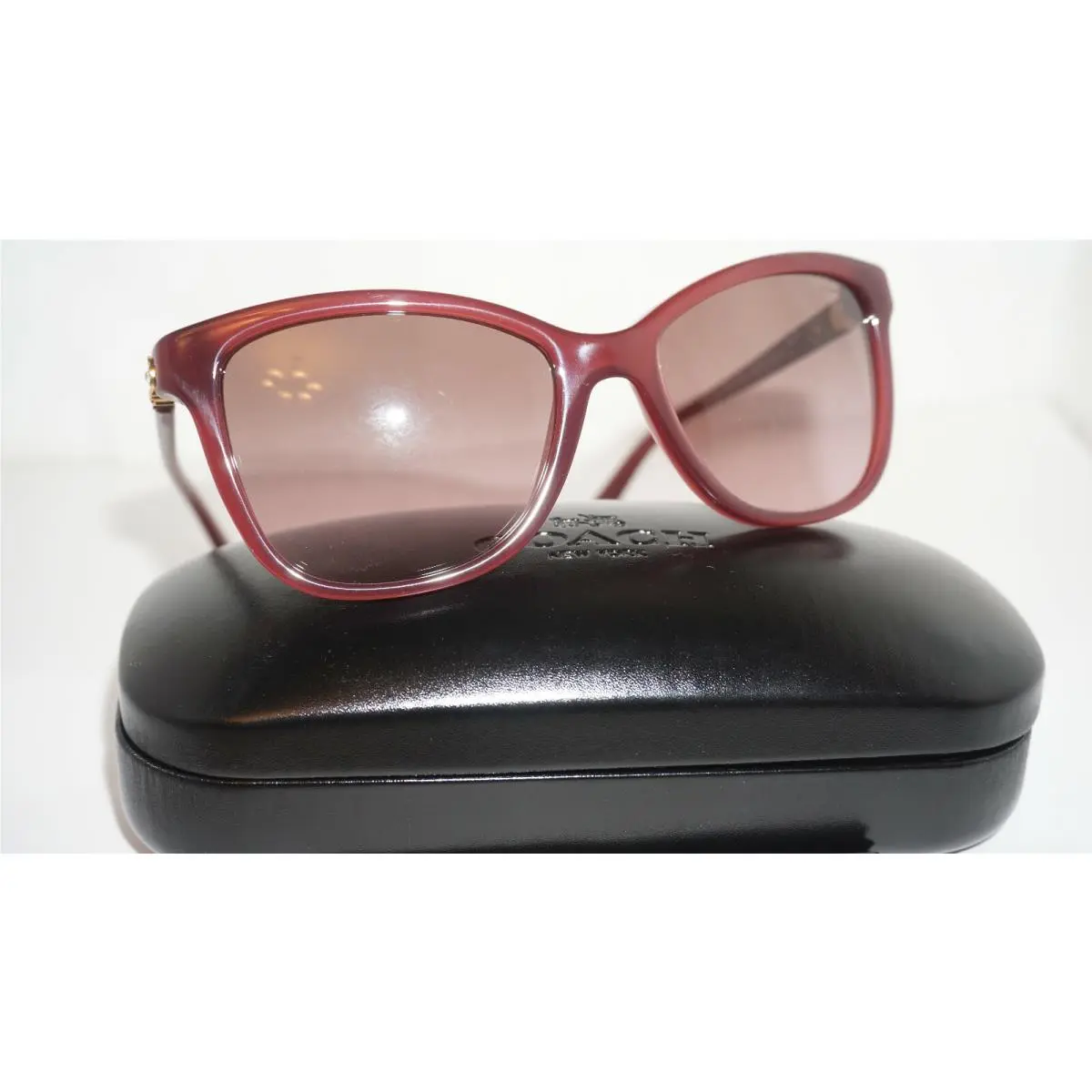 Coach HC8187B (L1597) 539814 54 17 135 Sunglasses Milky Black Cherry Brown HC8187B L1597 539814 54 17 135