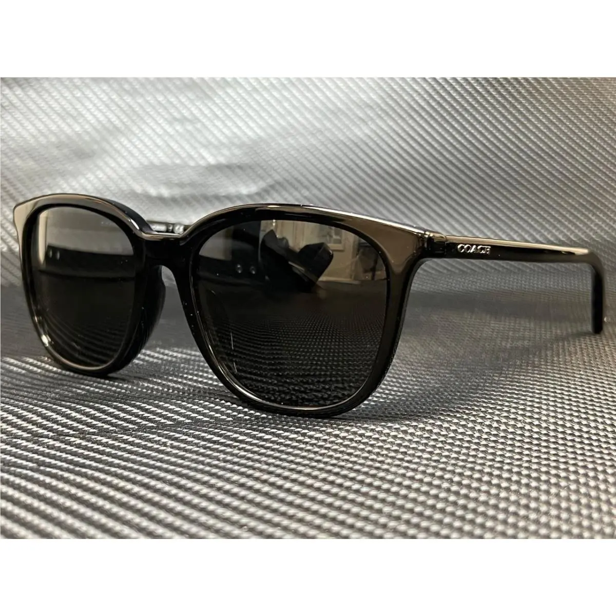 Coach HC8338U 500287 Black Square 55 mm Men`s Sunglasses