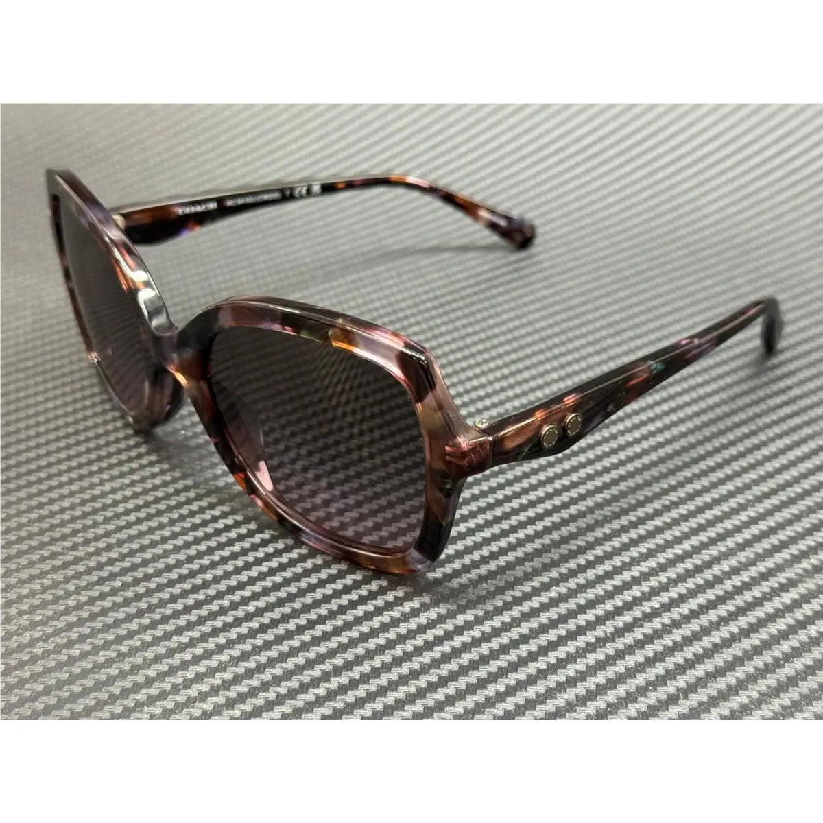 Coach HC8410U 584346 Pearl Tortoise Purple Women`s 56 mm Sunglasses