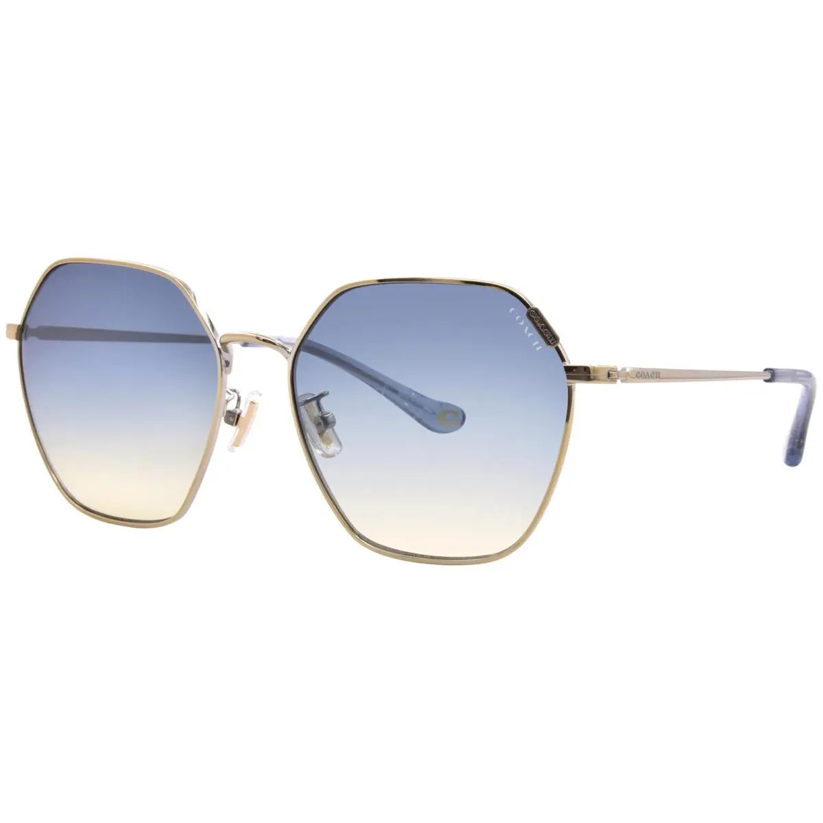 HC7132 93318G Sunglasses Women`s Shiny Rose Gold/grey Gradient 58mm by Coach