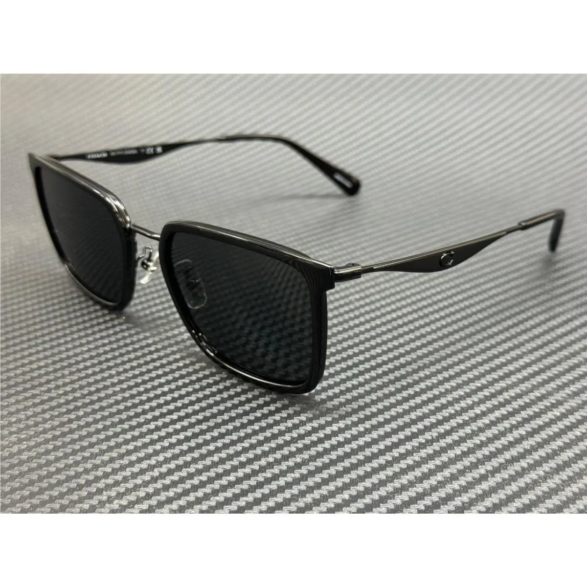 HC7171 934487 Black Grey Men`s 56 mm Sunglasses by Coach