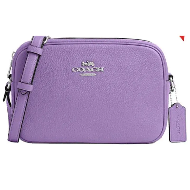 Coach Silver/iris Jamie Refined Pebble Leather Camera Bag CR110