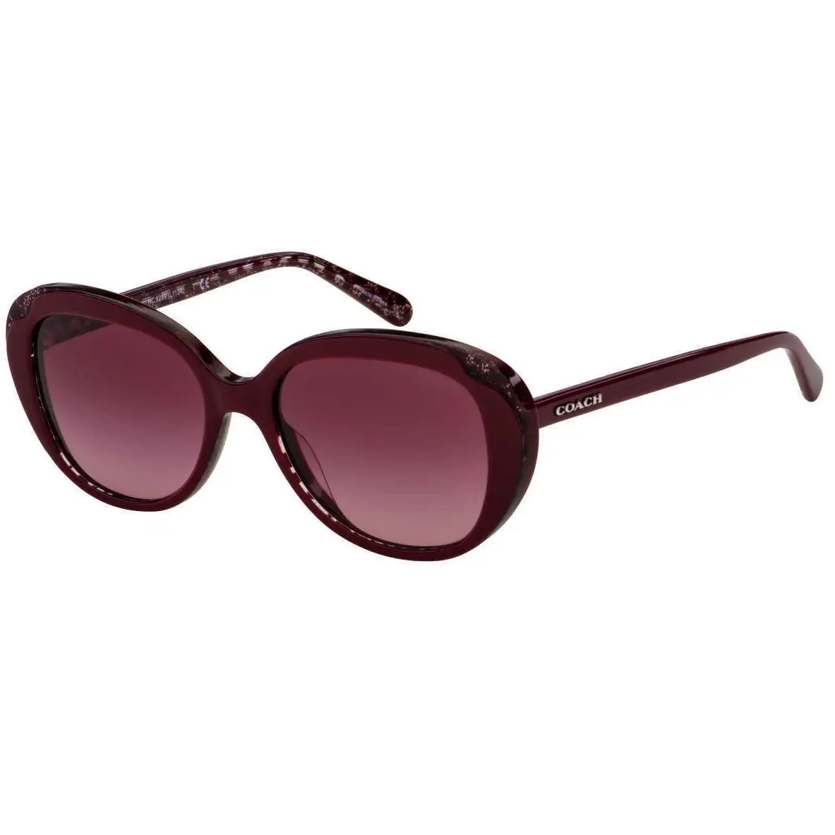Coach Sunglass HC8289F 55848H 55mm Burgundy Glitter Signature Burgundy Gradient