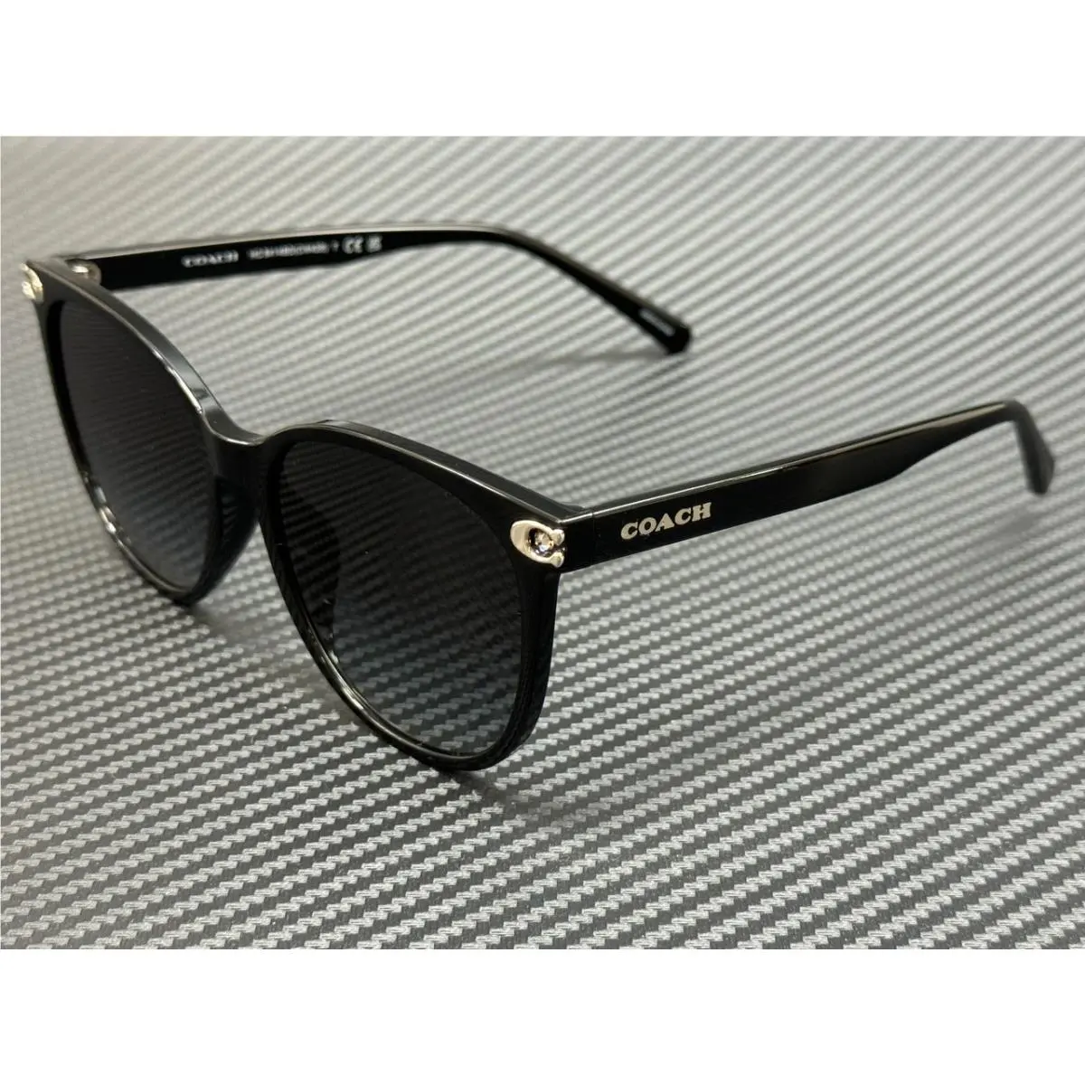 Coach HC8414BD 50023C Black Grey Gradient Women`s 57 mm Sunglasses