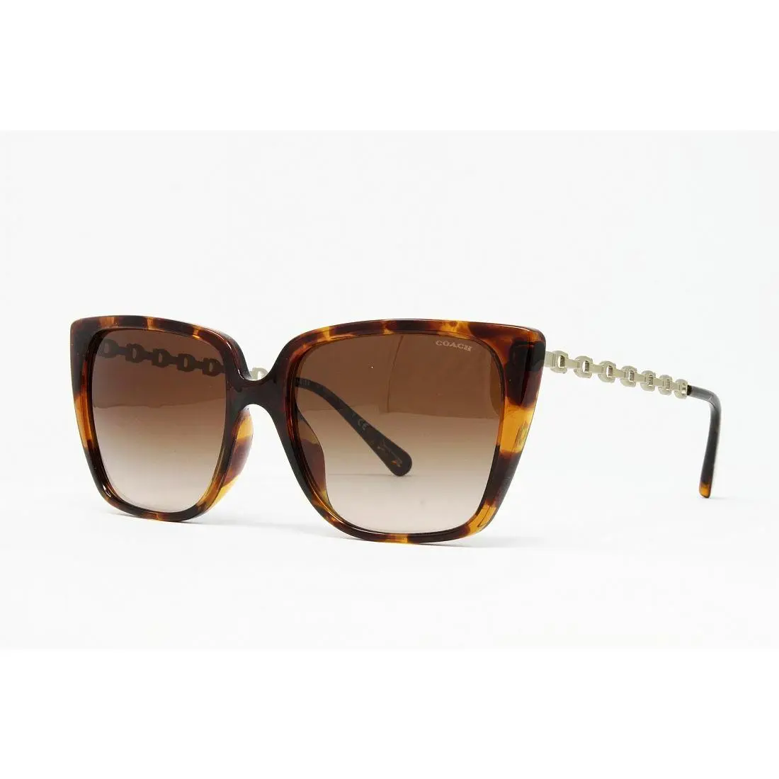 Coach Sunglasses HC8256U 512013 Dark Tortoise 55mm Brown Gradient Lens
