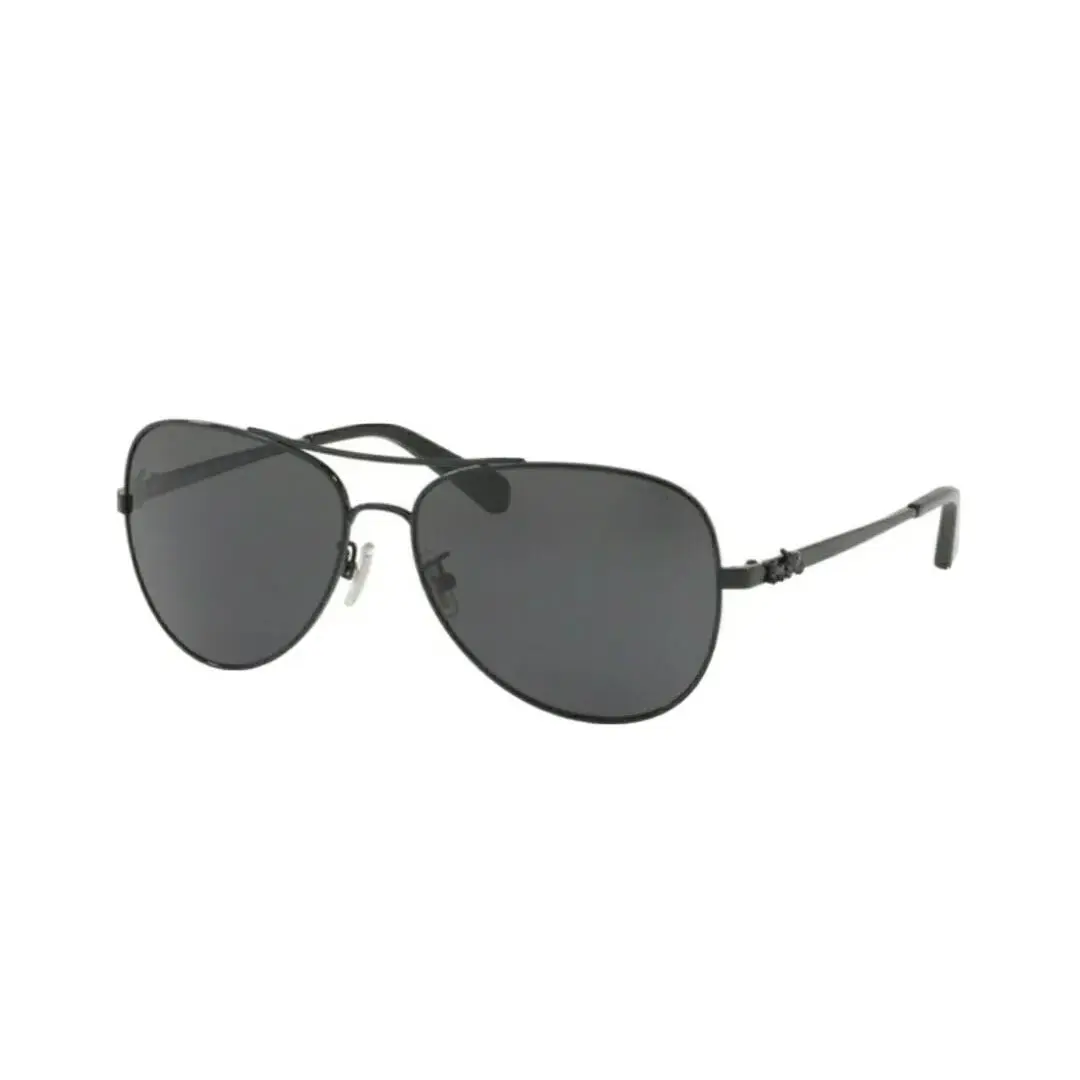 Coach HC7074 L1648 Aviator Sunglasses 900387 Black / Dark Grey