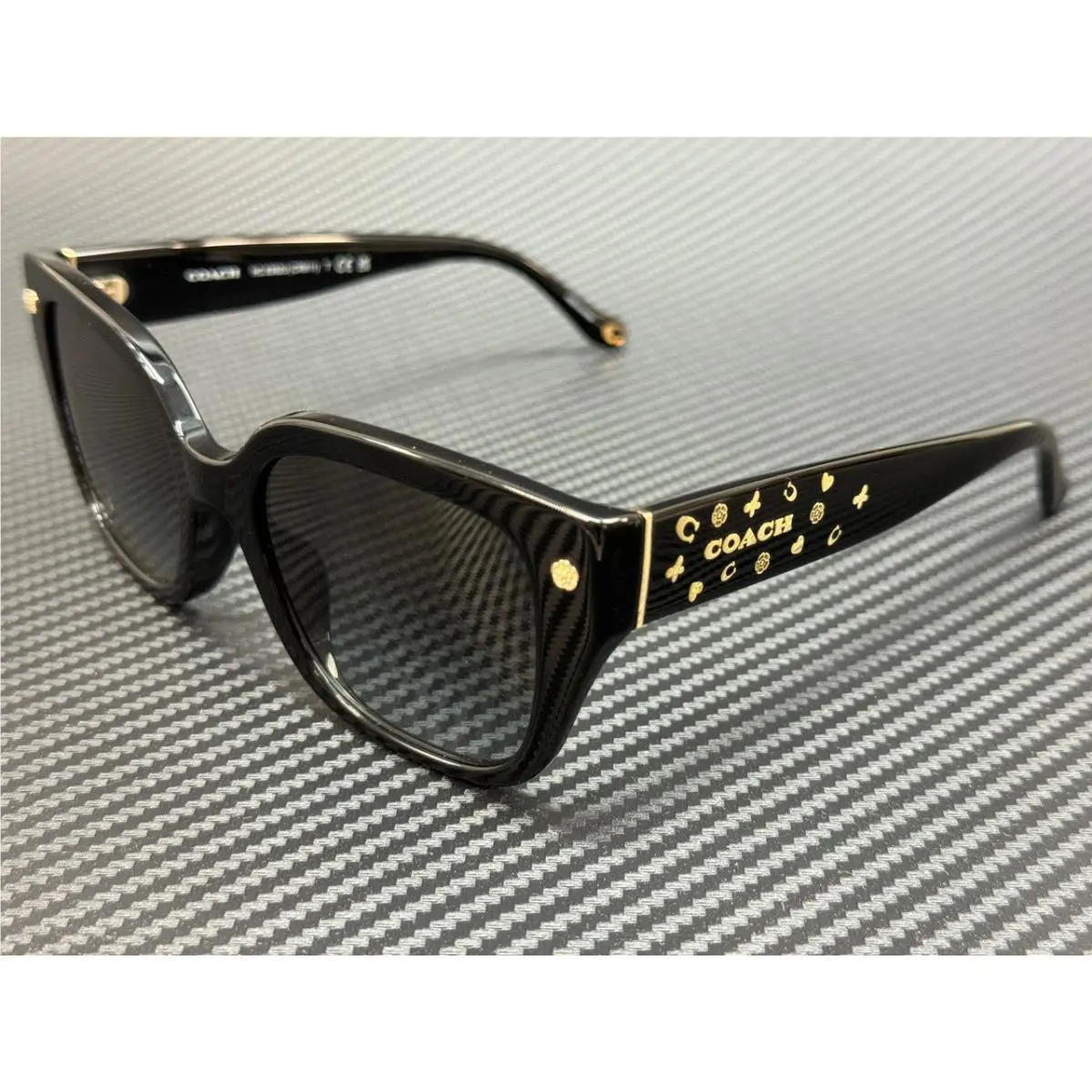Coach HC8392U 50023C Black Grey Gradient Women`s 53 mm Sunglasses