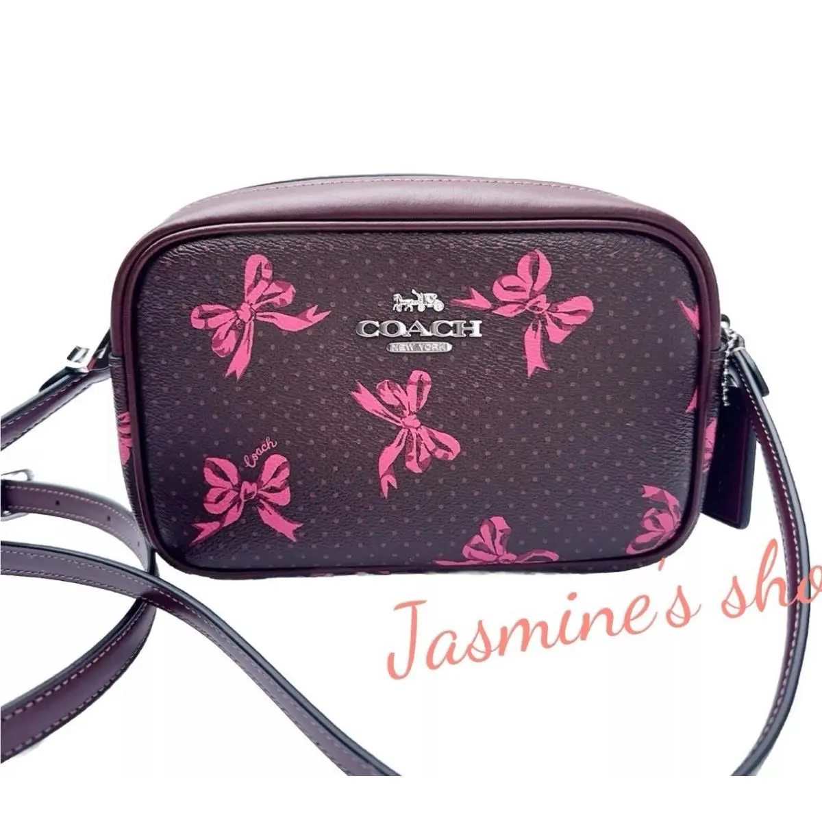Mini Jamie Camera Bag with Bow Print CAA97 by Coach