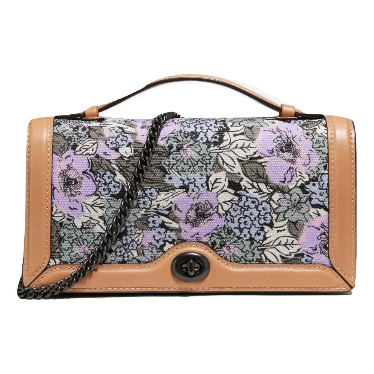 Riley Chain Clutch with Heritage Floral Print by Coach