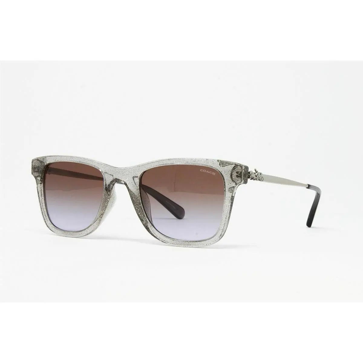 Women`s Sunglasses HC8279U 556968 Grey Glitter Signature C 51mm by Coach
