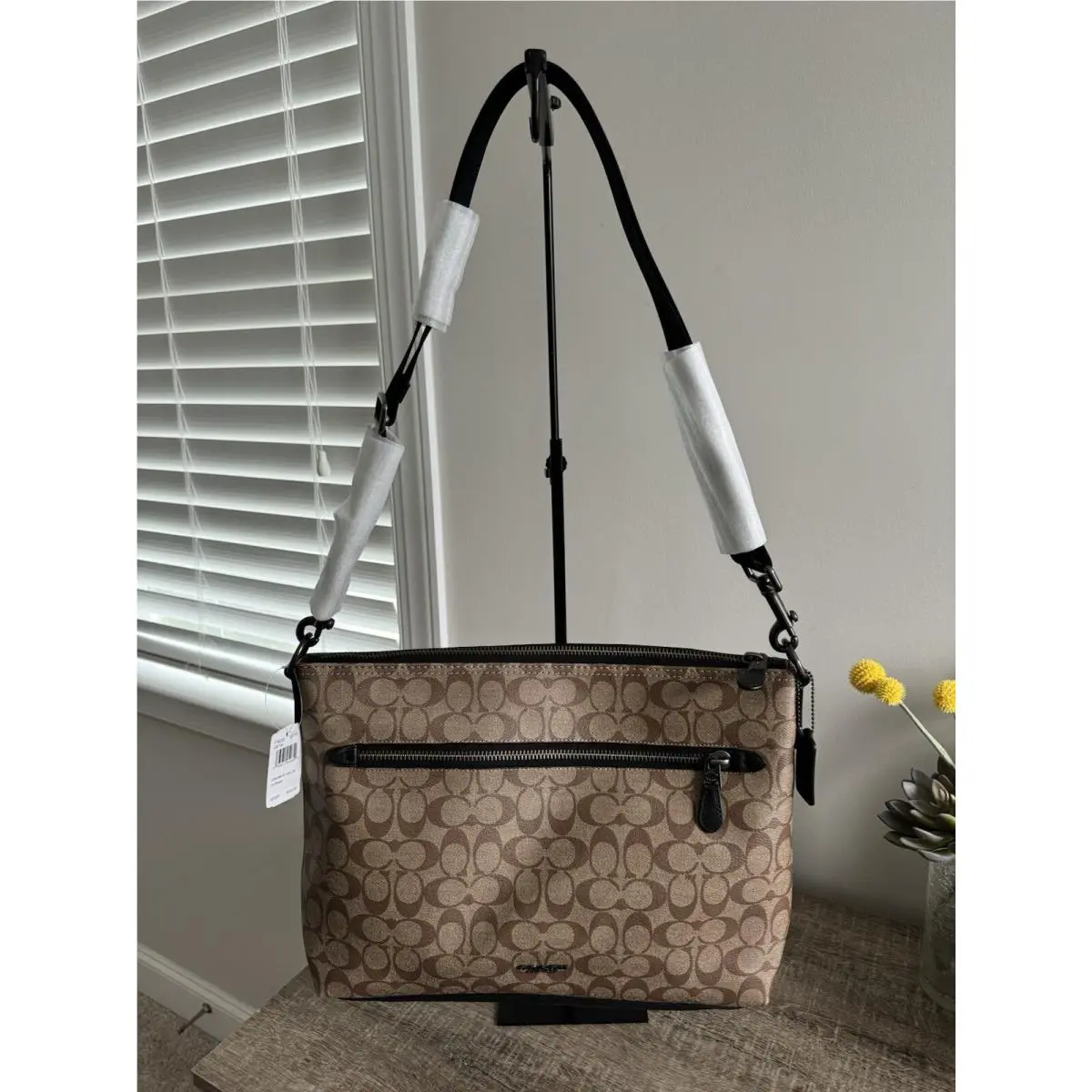 Mens Graham Soft Messenger In Signature Canvas by Coach