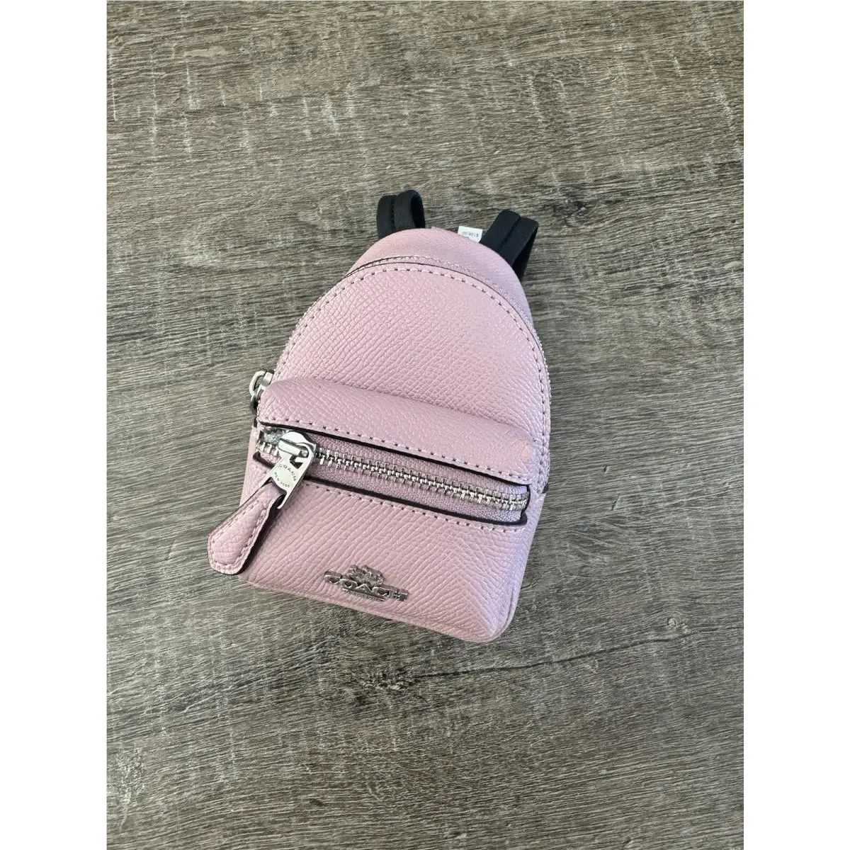 Coach Backpack Keychain Coin Case Bag Charm Pink F73754