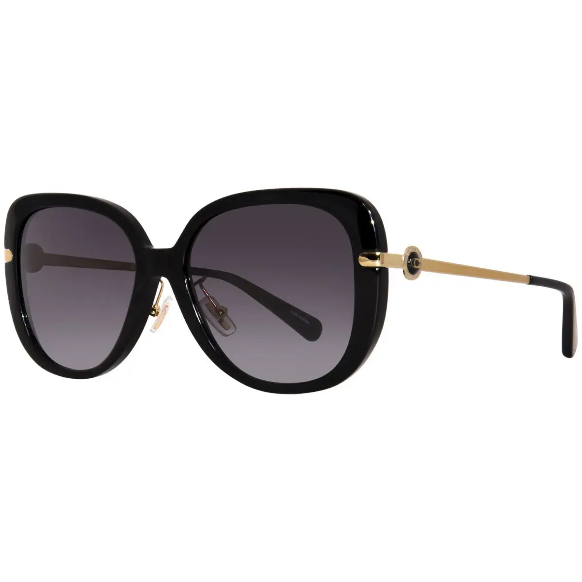 Coach C6141 HC8320F 50028G Sunglasses Women`s Black/grey Gradient 55mm