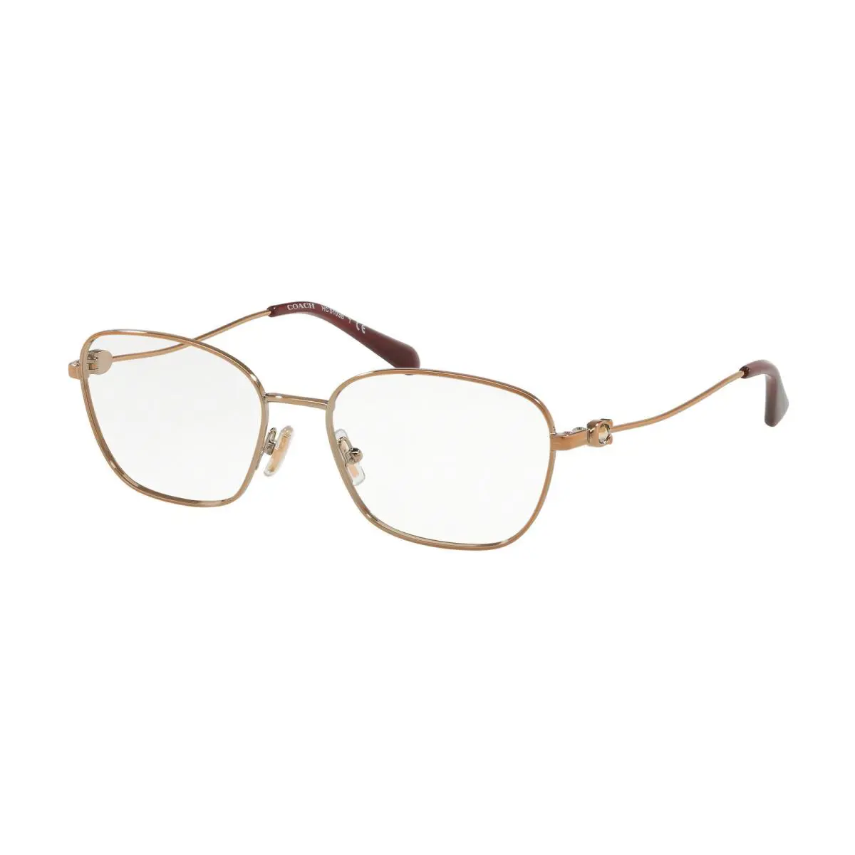 Coach HC5103B 9331 Eyeglasses Women`s Rose Gold Full Rim Rectangle Shape 54mm