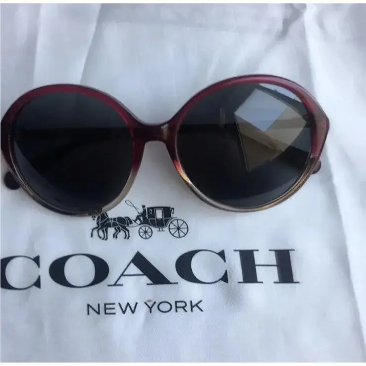 Coach Womens Round L1650 Hc8214 547387 Red Sand Gradient-gold-grey.no Case