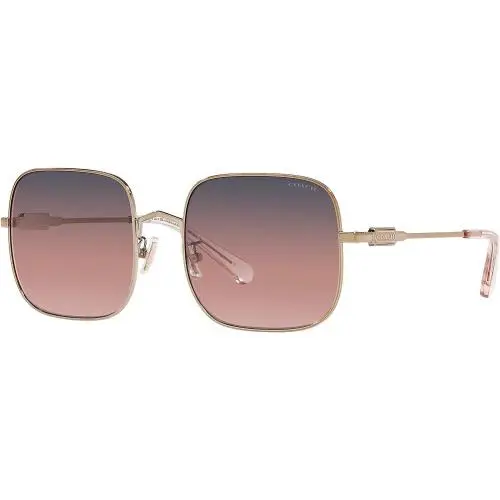 Coach HC7120 93678D Square Rose Gold Navy Pink Peach Grad 55 Women`s Sunglasses