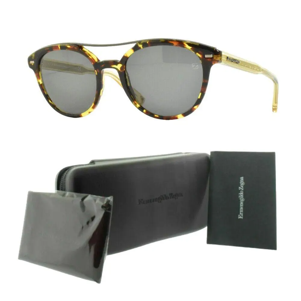 Ermenegildo Zegna EZ0006/S 52A Full Rim Pilot Tortoiseshell Mens Sunglasses