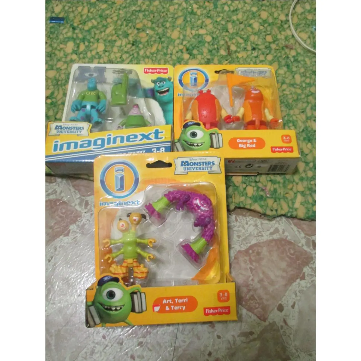3 Imaginext Monsters University George Big Red Sulley Squishy Art Teri Terry