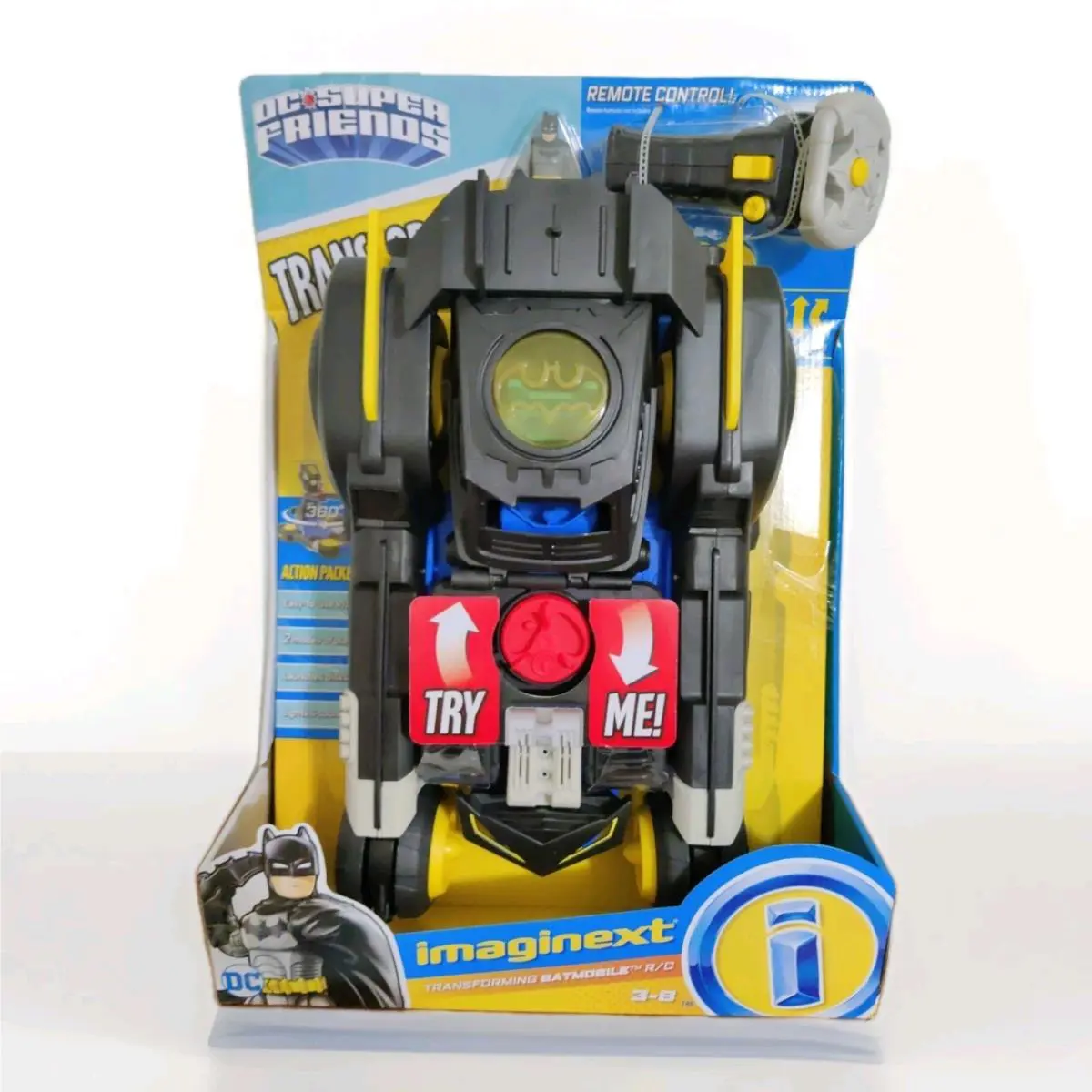 Batman Transforming Batmobile RC Toy Remote Control Imaginext GBK77 Gift