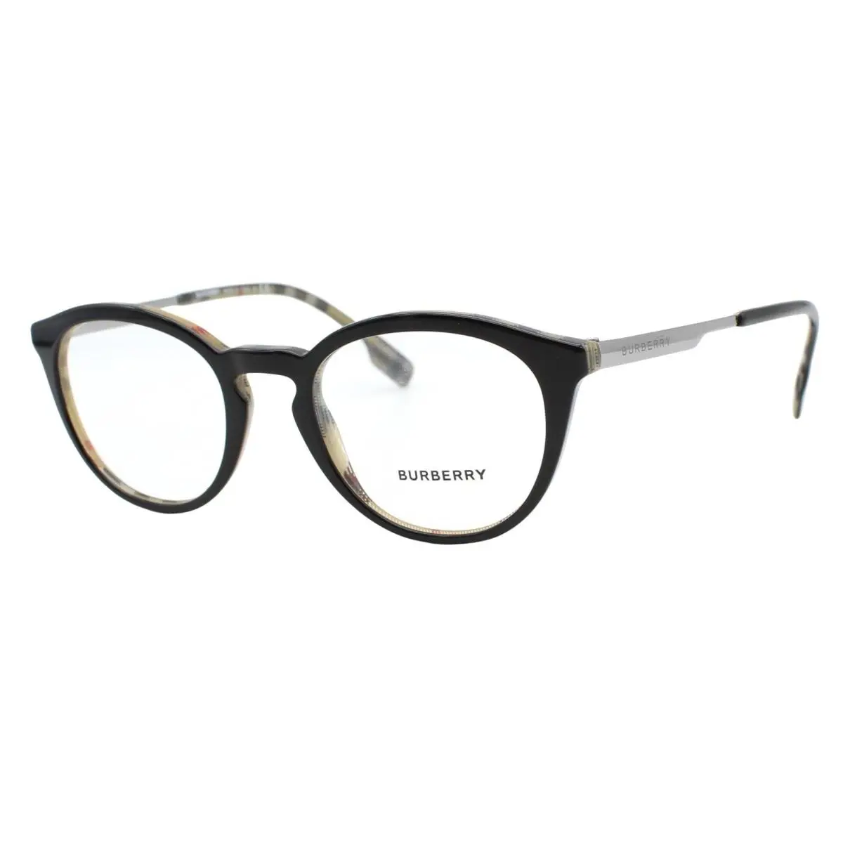 Burberry B 2321 3838 Shiny Black Silver Women`s Eyeglasses 49-20-145 W/case