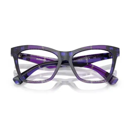 Burberry B2416 4113 Eyeglasses Frame Women`s Violet Cat Eye 52mm