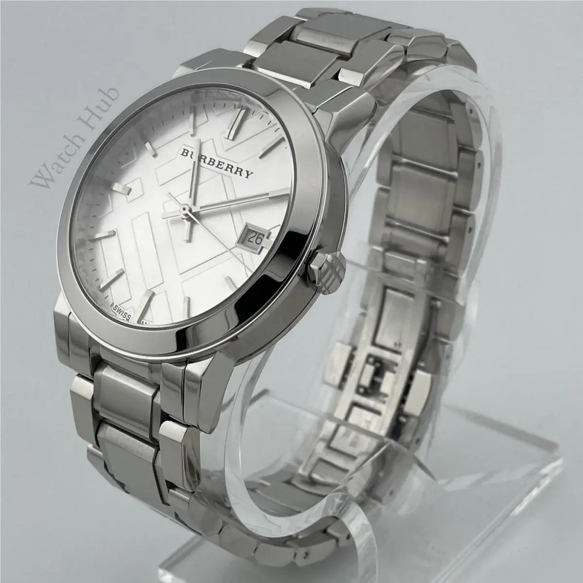 Burberry BU9000 The City Silver 38mm Dial Stainless Steel Unisex Swiss Watch