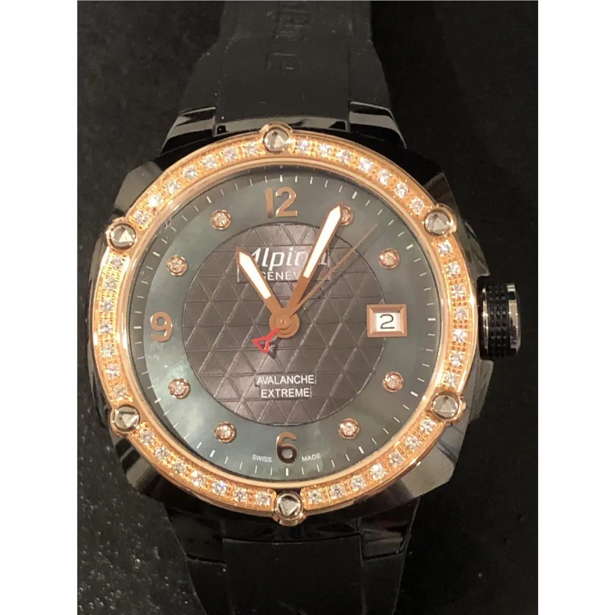Avalanche Extreme Black Mop Dial Diamond Ladies Watch AL-240MPBD3FBAEDC4 by Alpina