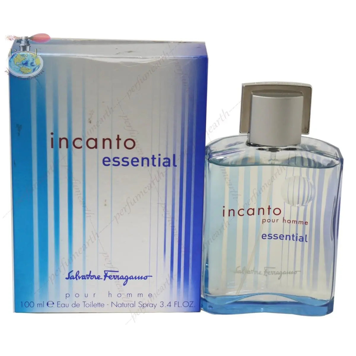 Incanto Essentia Pour Homme By Salvatore Ferragamo3.4/3.3Edt Spray In Damge Box