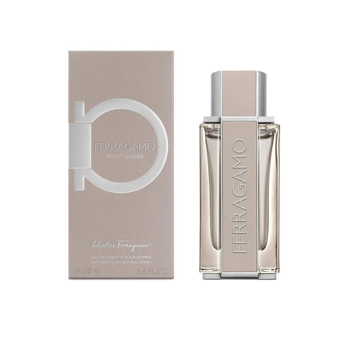 Salvatore Ferragamo Bright Leather Men 3.4 oz 100 ml Eau De Toilette Spray