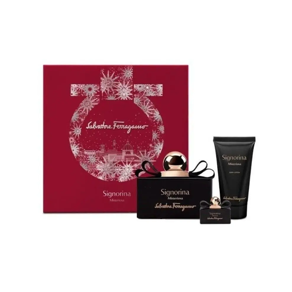 Salvatore Ferragamo Signorina Misteriosa 3.4 Edp+ 1.7 Lotion+ Mini Women Set