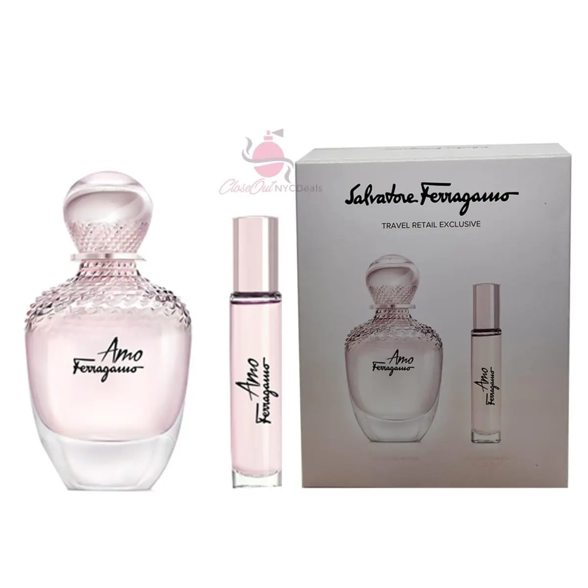 Amo by Salvatore Ferragamo 2 PC Set -3.4 oz Edp Spray +0.34 oz Edp Mini Spray