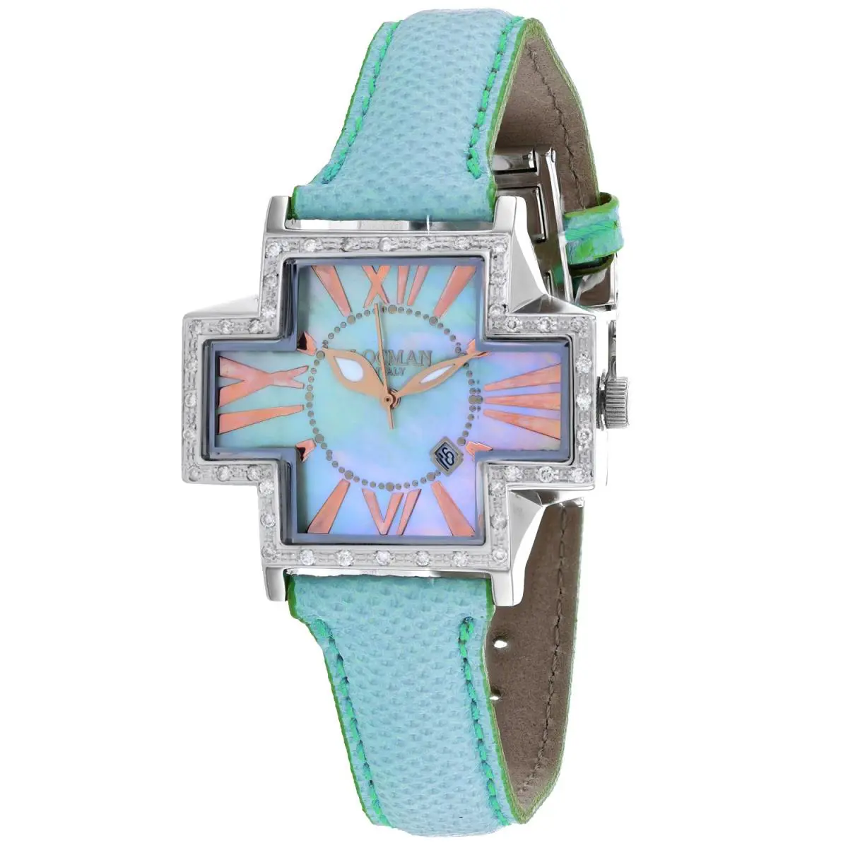 Locman Women`s Italy Plus Mother of Pearl Dial Watch - 181MOPSKD/SKKS by Locman Italy