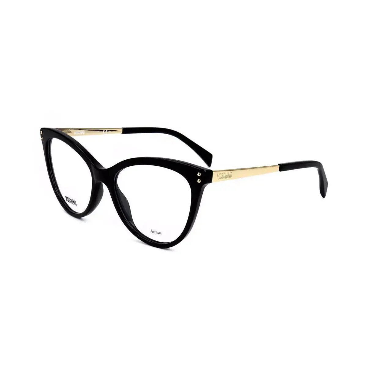 Moschino Rx Eyeglasses Frame - Mos 503 0807 - Black/gold 53-17-140 - Frame: Black