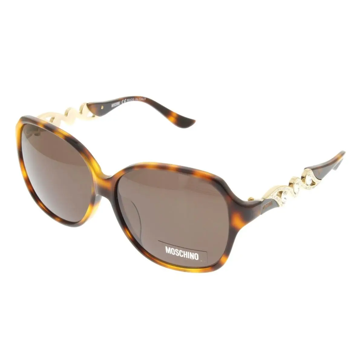 Moschino Sunglasses Women`s MO592 02 Havana Crystallized Swarovski Elements