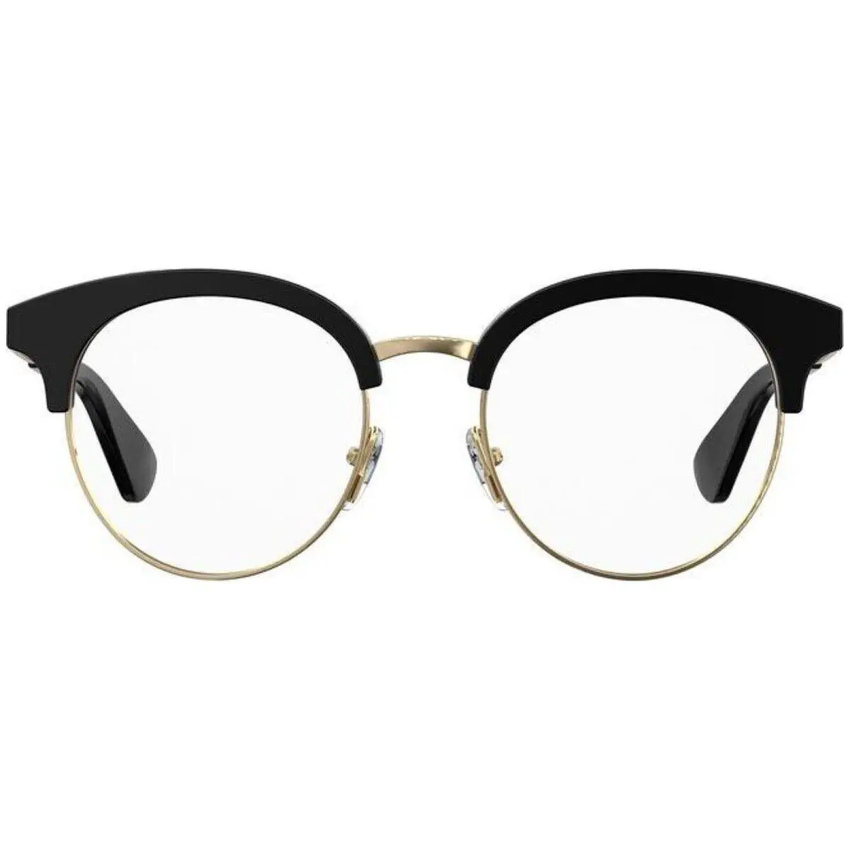 Moschino MOS514 807 Black Gold Round Cat Eye Metal Eyeglasses Frame 49-19-145