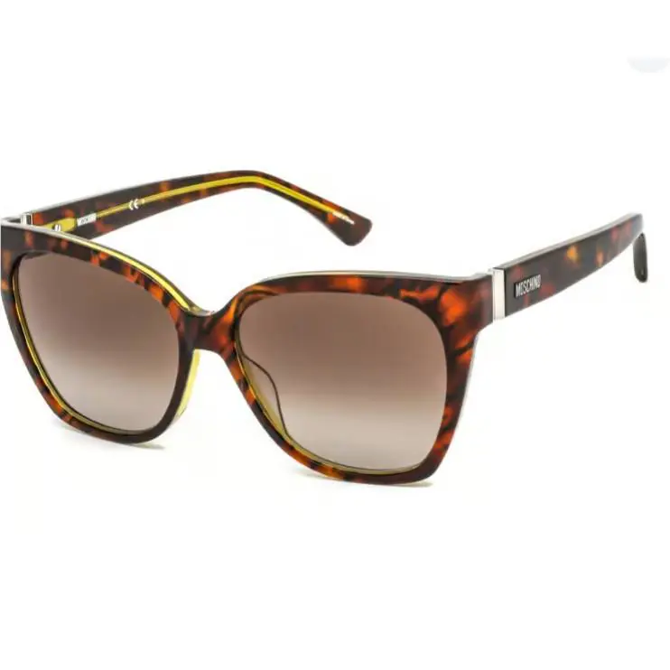 Women`s Havana Oversize Square Cat-eye Sunglasses - MOS066S 0HJV HA by Moschino