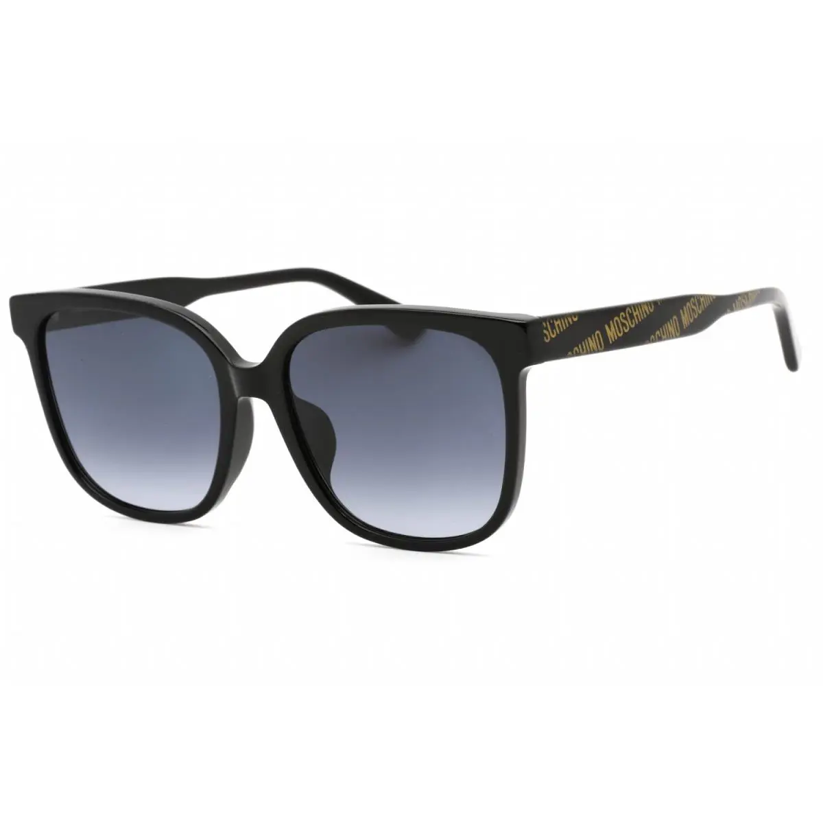 Moschino MOS134/F/S 7RM 9O Sunglasses Black Pattern Frame Dark Grey Lens 58mm
