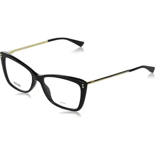 Moschino Women`s Rx Eyeglasses - Mos 547 0807 - Black / Gold 54-16-140