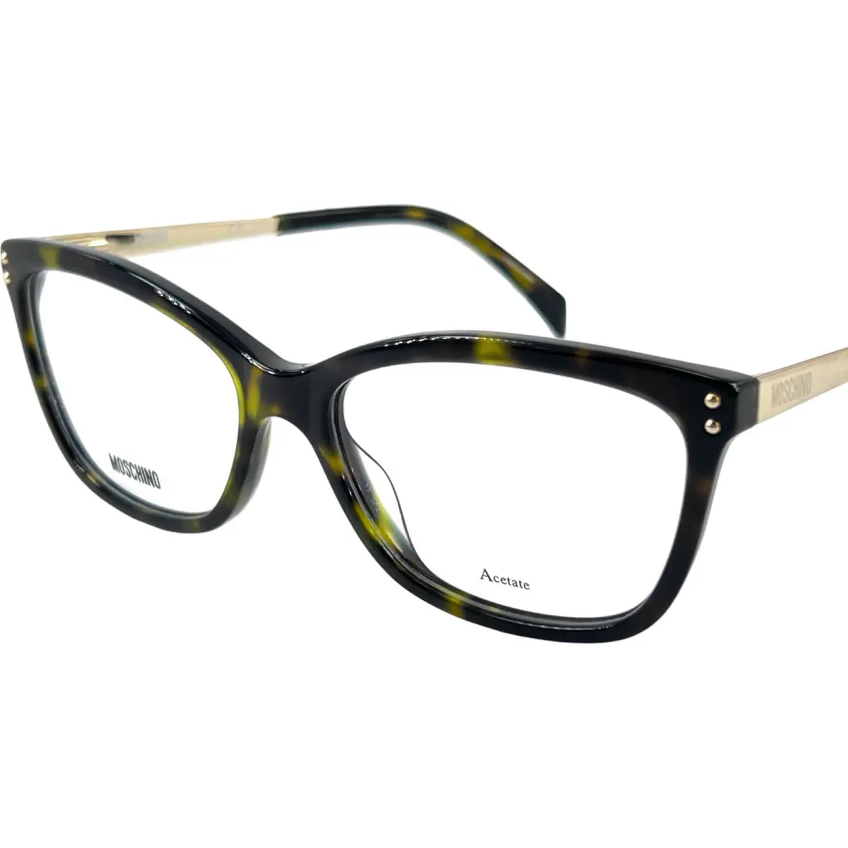 MOS504 Womens Plastic Eyeglass Frame 0086 Dark Havana 53-16 w Case by Moschino