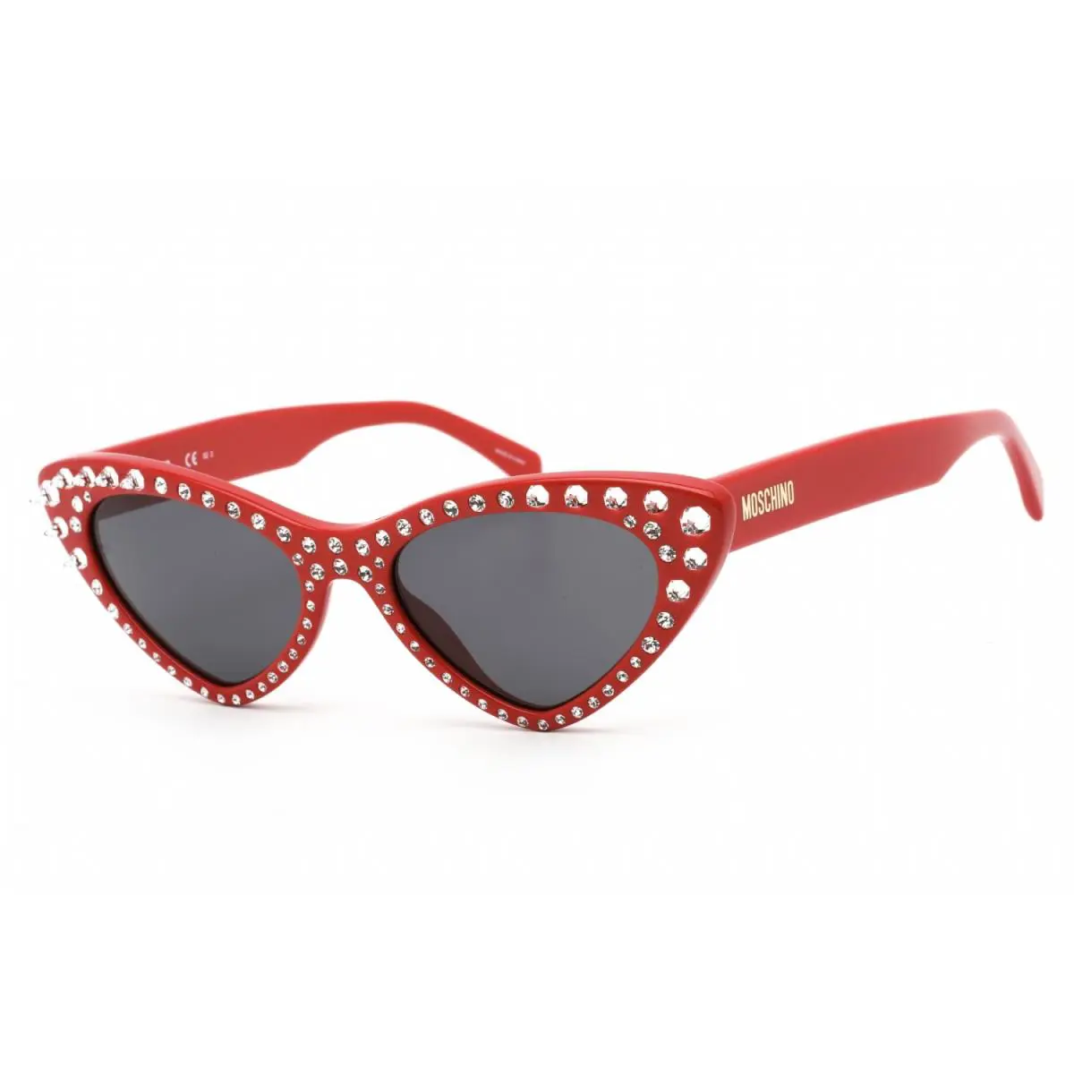 Moschino Women Eyeglasses Size 52mm-140mm-18mm - Frame: red, Lens: grey
