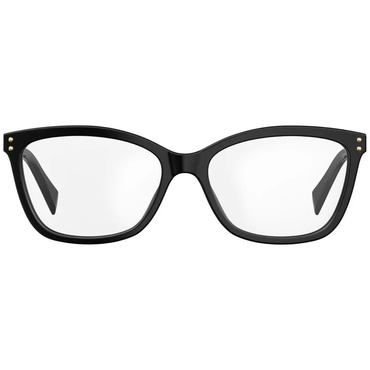 Moschino MOS504 807 Black Gold Cat Eye Eyeglasses Acetate Frame 53-16-140 - Black, Frame: Black, Lens: Clear