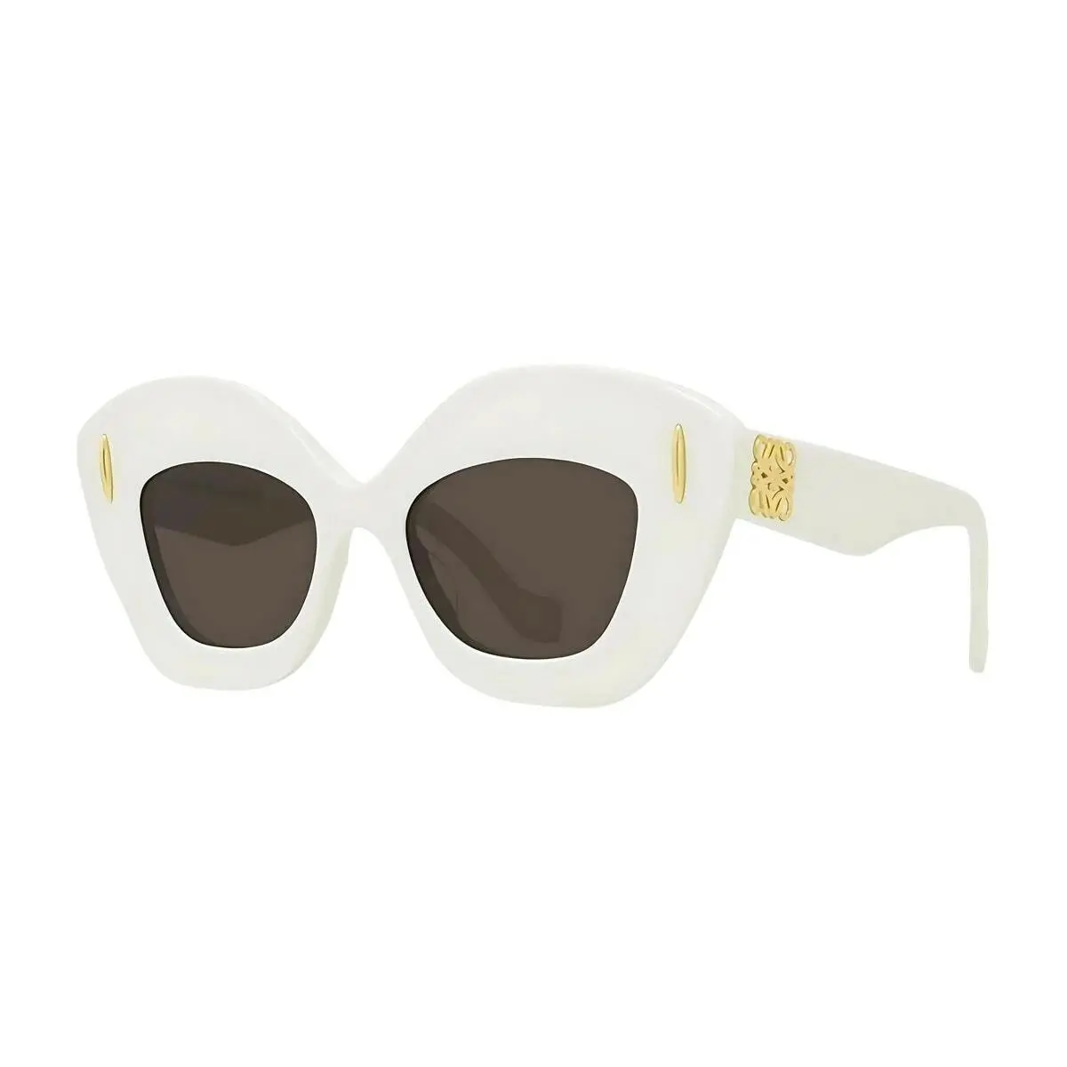Loewe LW40127I 25E Ivory/brown Sunglasses 48-18-140
