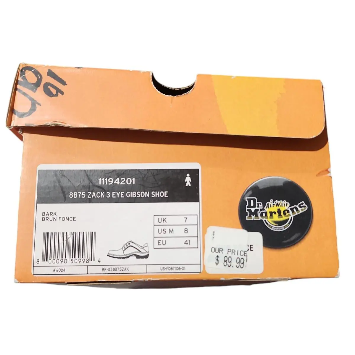 Dr. Martens shoes - Zack 3 Eye Gibson - Zack Eye Gibson - Brown (UPC: 800090509984) 11
