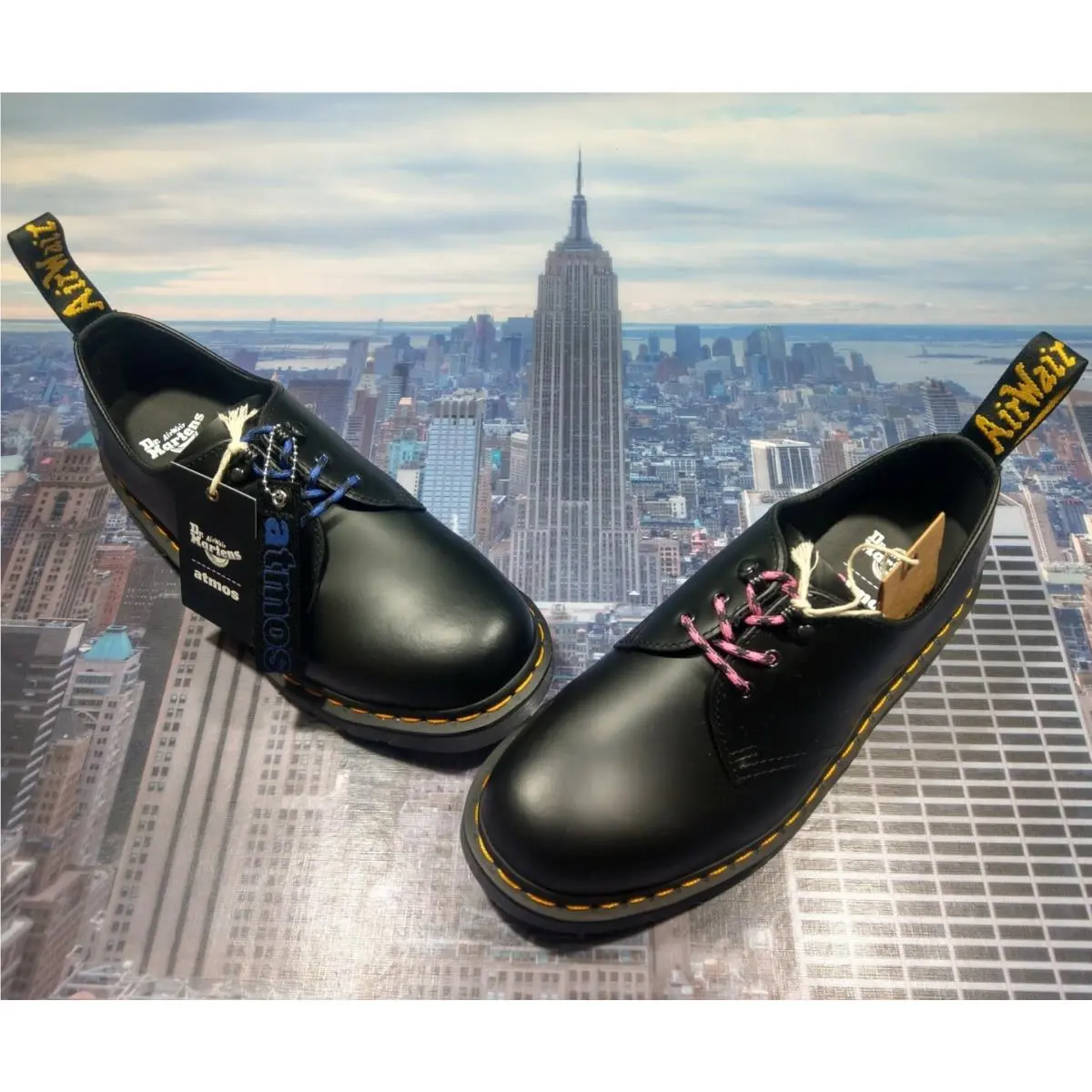 Dr. Doc Martens x Atmos 1461 3 Eye Leather Oxford Shoe Mens Size 8 26928001 - Black