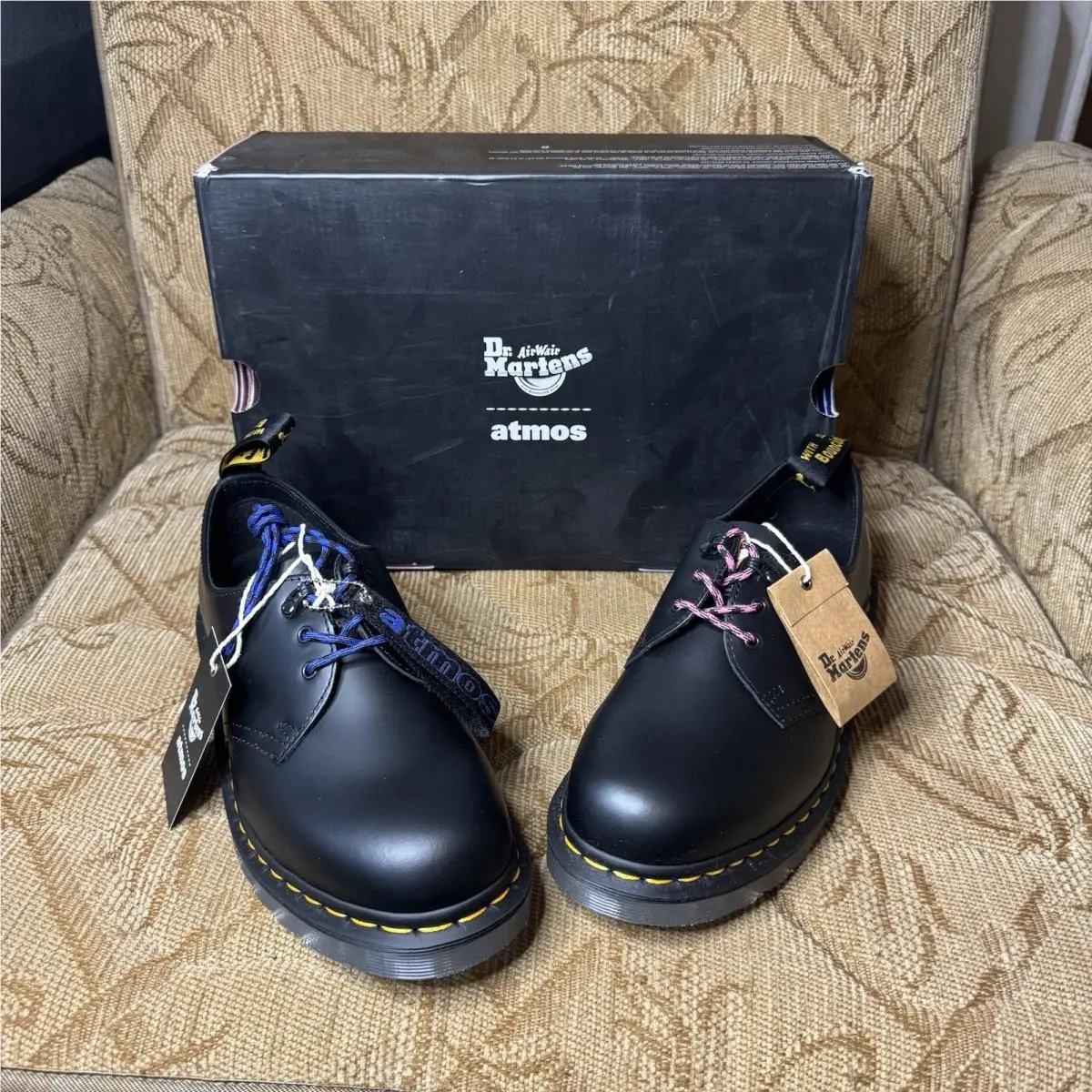 Dr. Martens 1461 Atmos 26928001 Mens Black Oxfords Lace Ups Casual Shoes US 8 - Black